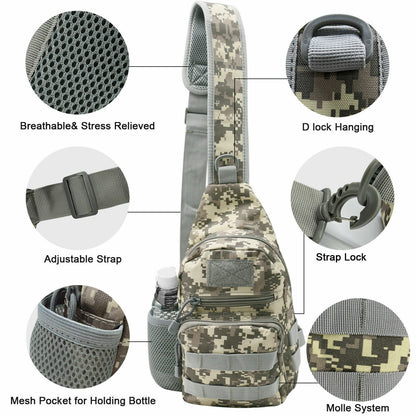 Tactical Sling Bag for Men – Military Chest Pack & Shoulder Backpack for Hiking, Travel, Outdoor Sports | Everyday Carry (EDC) Must-Have