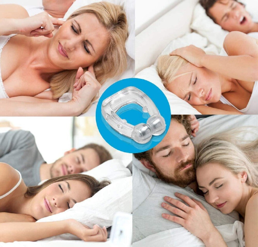 4-Pack Magnetic Anti-Snore Nose Clips – Silicone Snoring Aid for Better Sleep
