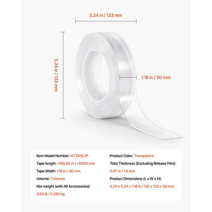 Uimoso Double Sided Tape Heavy Duty 16 Ft Long Nano Mounting Tape Clear Wall Car