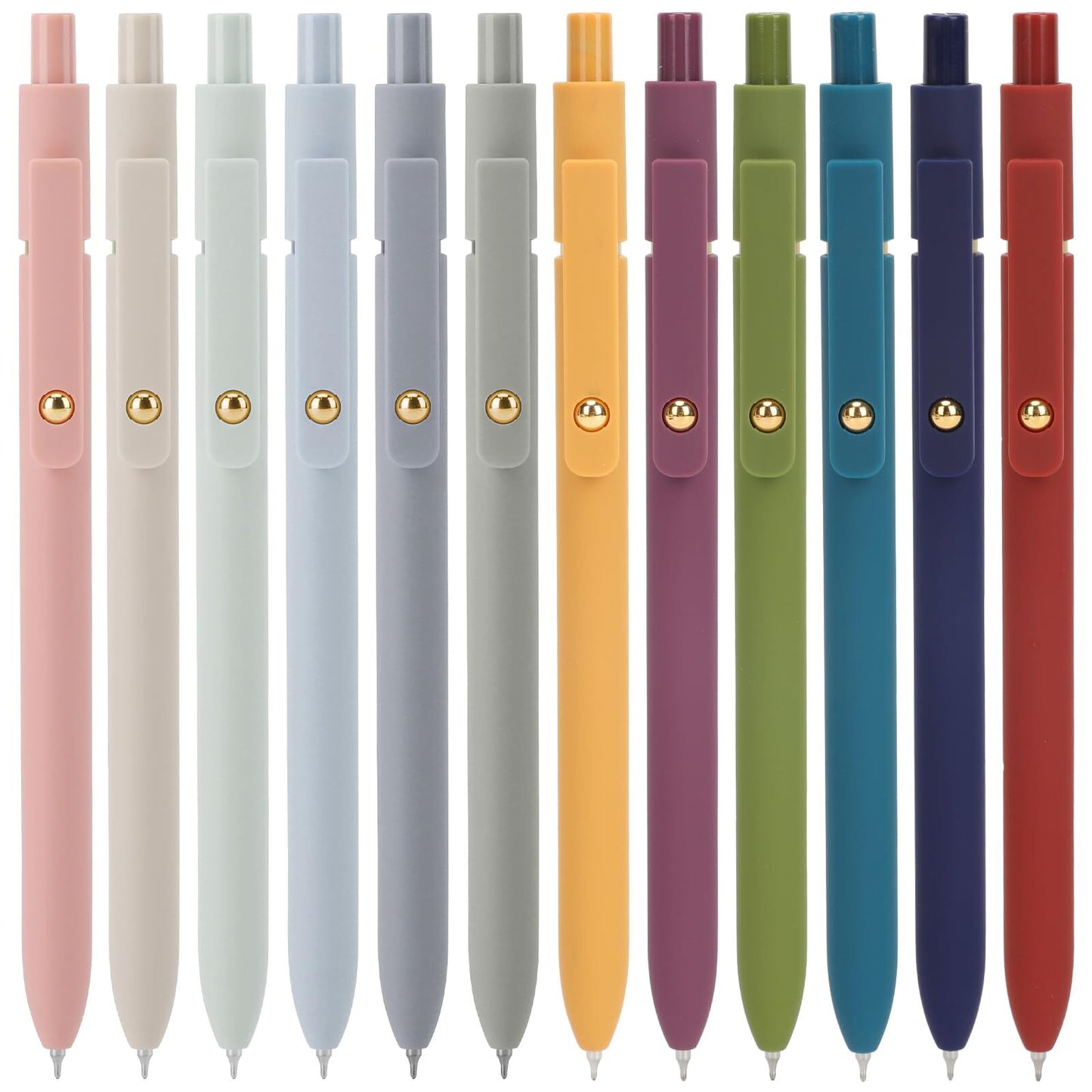 Gel Pens 12 Pcs 0.5Mm Quick Dry Black Ink Pens Fine Point Smooth Writing Pens...