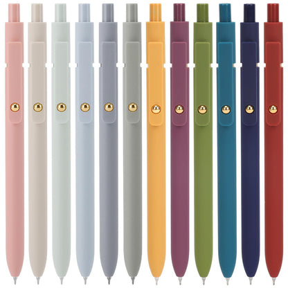 Gel Pens 12 Pcs 0.5Mm Quick Dry Black Ink Pens Fine Point Smooth Writing Pens...