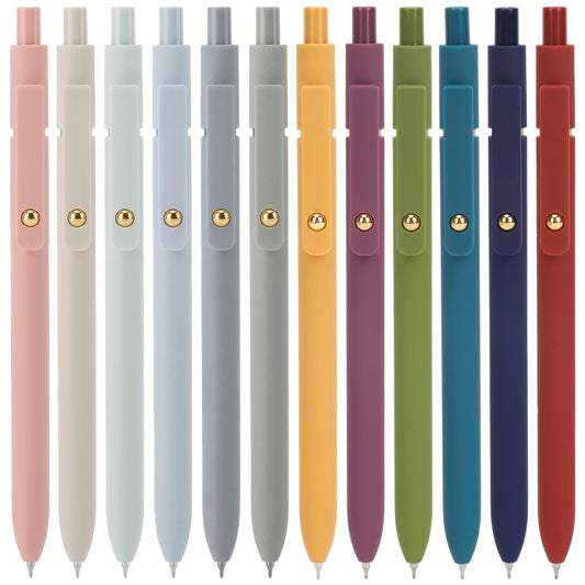 Gel Pens 12 Pcs 0.5Mm Quick Dry Black Ink Pens Fine Point Smooth Writing Pens...