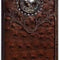 Longhorn Men Wallet Western Bifold Check Book Style W069-6 Brown