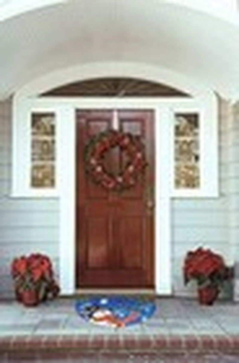 Half round Rubber Door Mat, Decorative Indoor Outdoor Non Slip Front Door Mat