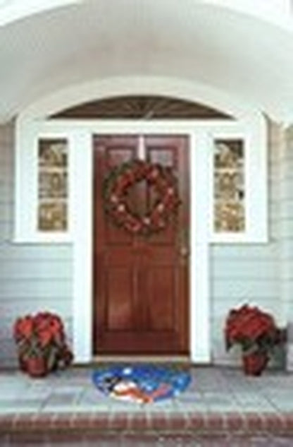 Half round Rubber Door Mat, Decorative Indoor Outdoor Non Slip Front Door Mat