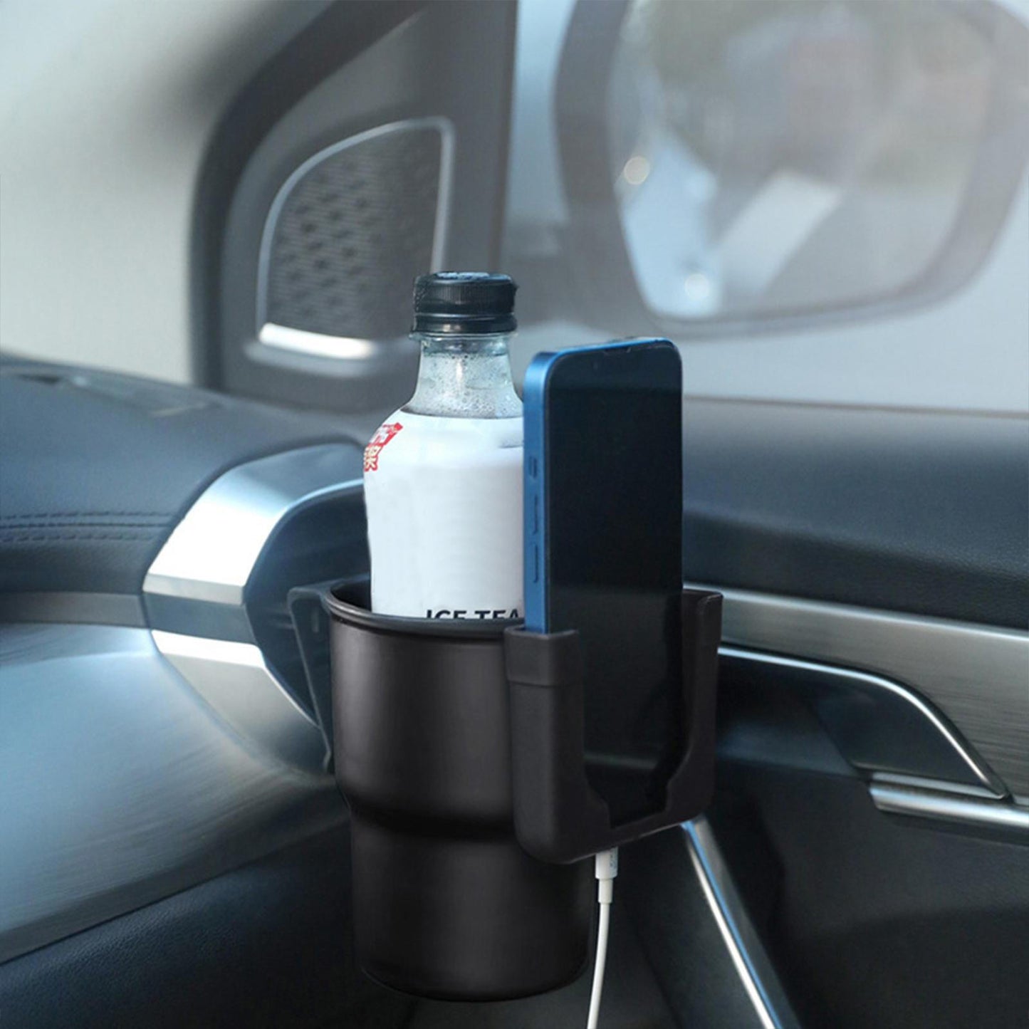 1Pc Car Cup Holder Expander Adapter Universal for Large Bottles Mugs Black