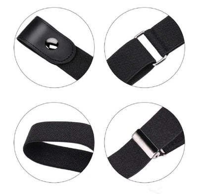 5-Pack No-Buckle Elastic Waist Belts – Comfortable, Adjustable Stretch Belts for Men & Women, Hassle-Free Fit for Jeans, Pants & Everyday Wear