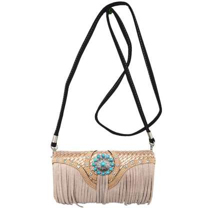 Western Style Purse & Wallet Set –Vegan Leather Shoulder Bag with Concealed Carry Pocket, Phone Pocket & Adjustable Strap –Trendy & Functional Handbag