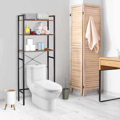 3-Tier Bathroom Storage Shelf over Toilet Rack Organizer Freestanding Shelving