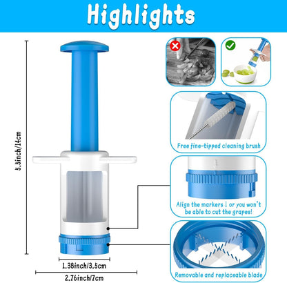 Grape Cutter, Fruit Slicer and Veggie Divider with Stainless Steel Blades