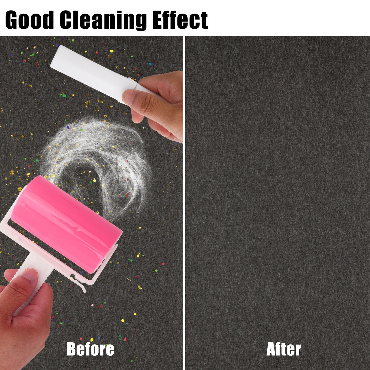 2Pcs Sticky Lint Roller Washable Reusable Hair Remover Portable for Pets Clothes