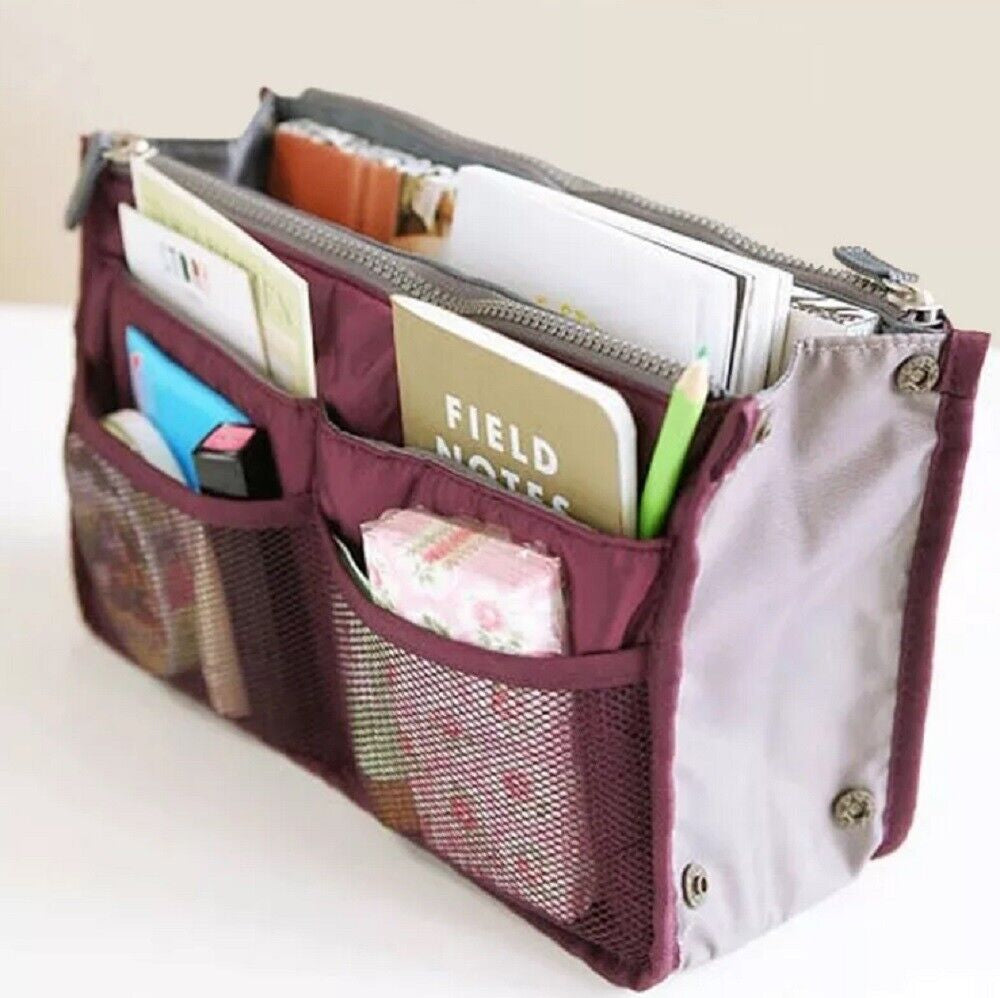 Nylon Minimalist Organizer Insert Bag Women's Travel Handbag Organizer Insert-Multi-Purpose