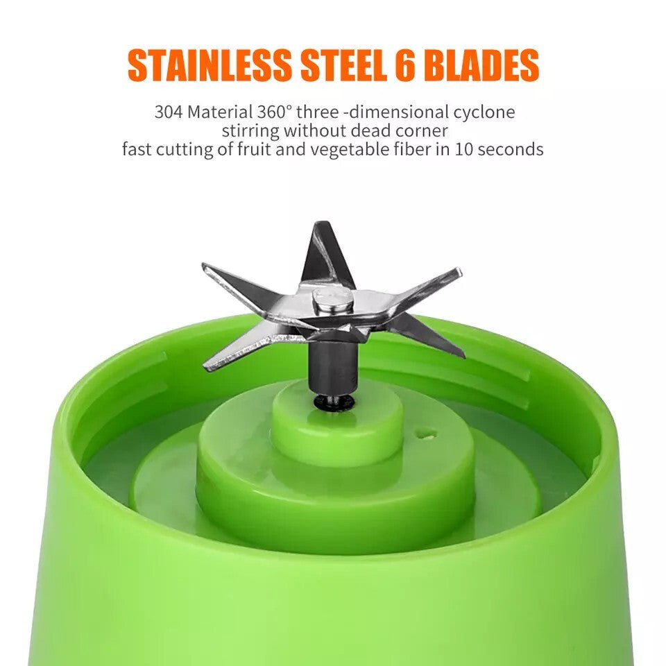Portable Blender Juicer Cup USB Rechargeable Smoothies Mixer Fruit Machine