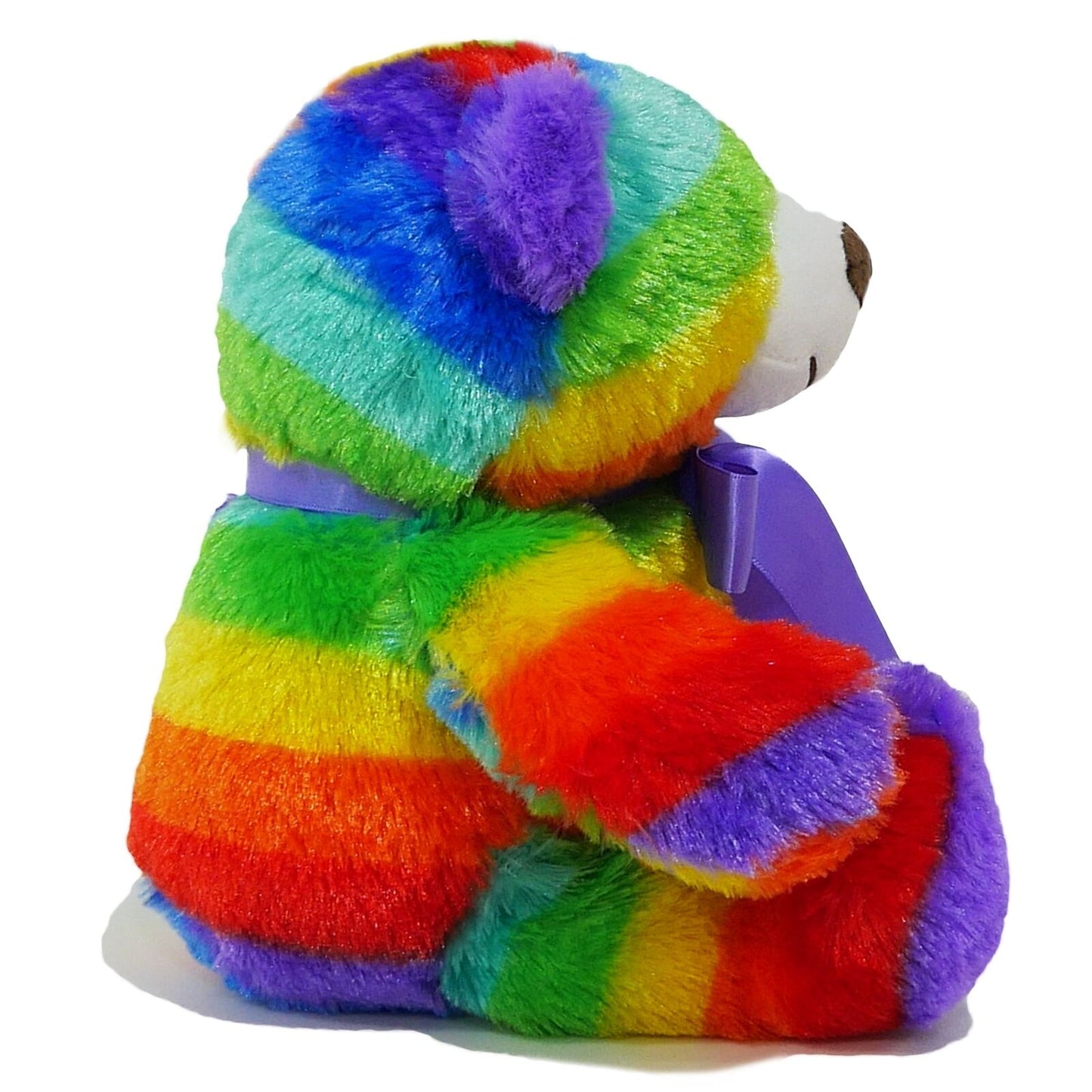 birthday bear, Rainbow Teddy Bear Plush Stuffed Animal - 12” Soft & Cuddly Gift for Kids, Birthday & Holiday Present, Machine Washable, Cute 