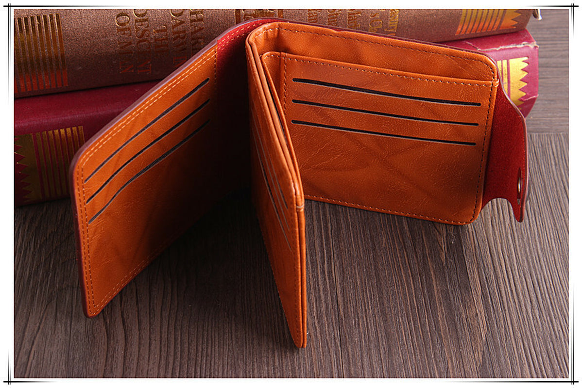 Men'S US 100 Dollar Bill Leather Wallets Bifold Photo Card Holder Handbag Clutch