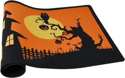 Halloween Doormat Non Slip Front Door Mat, Easy to Clean Low Profile Mat for Ent