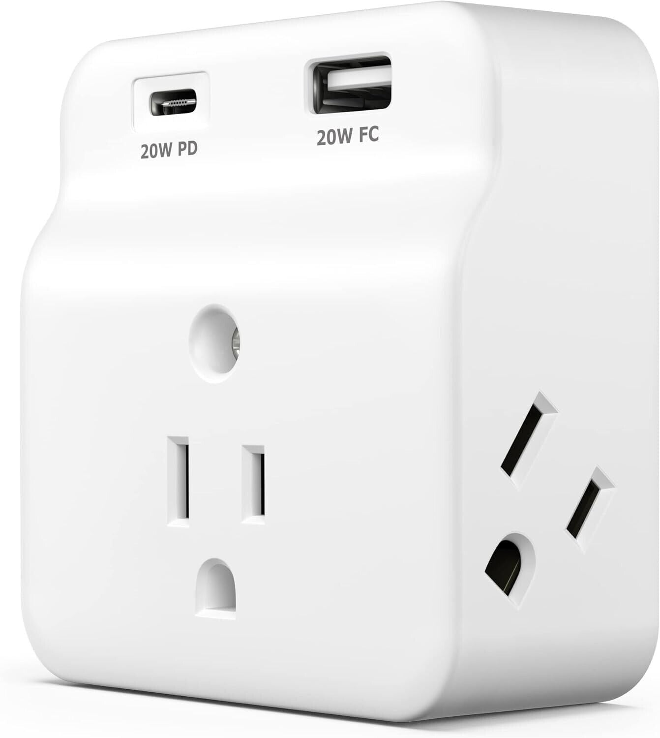 USB Wall Charger Surge Protector - 5 Outlet Extender with 4 USB Charging Ports