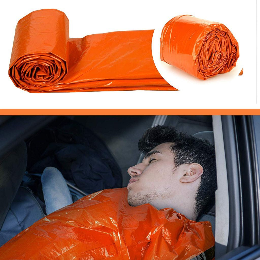 Camping Thermal Sleeping Bag Emergency Survival Hiking Blanket Gear Kit Outdoor