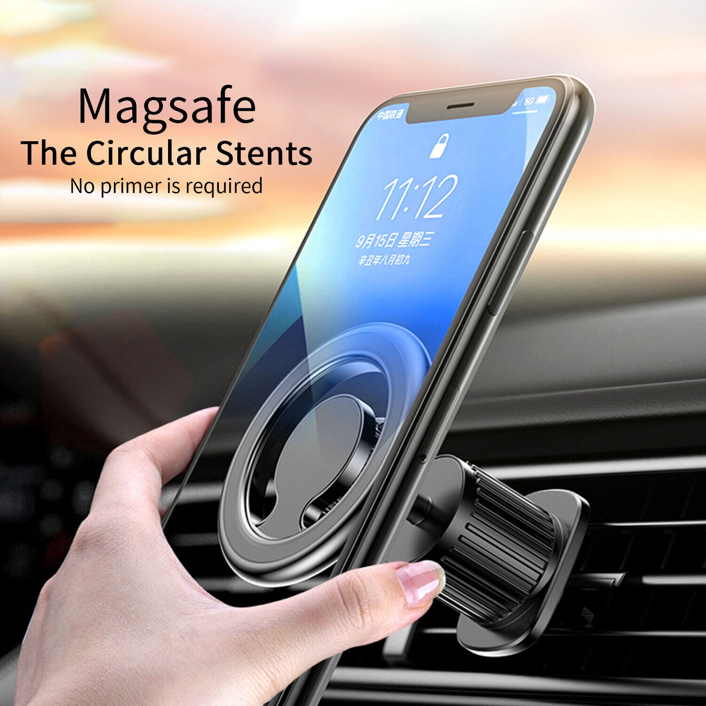 Strong Magnetic 360° Rotation Mag Safe Air Vent Car Mount Dashboard Phone Holder