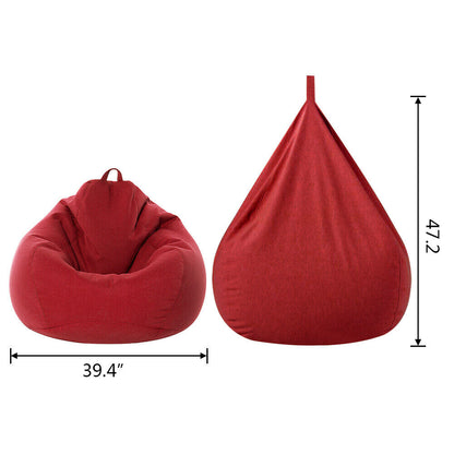 Large Bean Bag Chair Cover Indoor for Adults Kids Lazy Lounger Couch Sofa Cover
