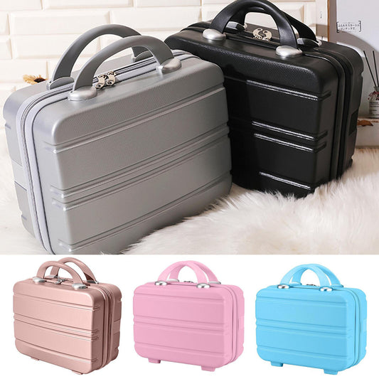 Vintage Suitcase Makeup Travel Case Large Capacity Mini Suitcase Cosmetic Organizer Bag Portable Luggage for Women & Girls