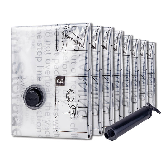 SUOCO Vacuum Storage Bags (8 Jumbo), Space Saver Bags for Clothes, Pillows,