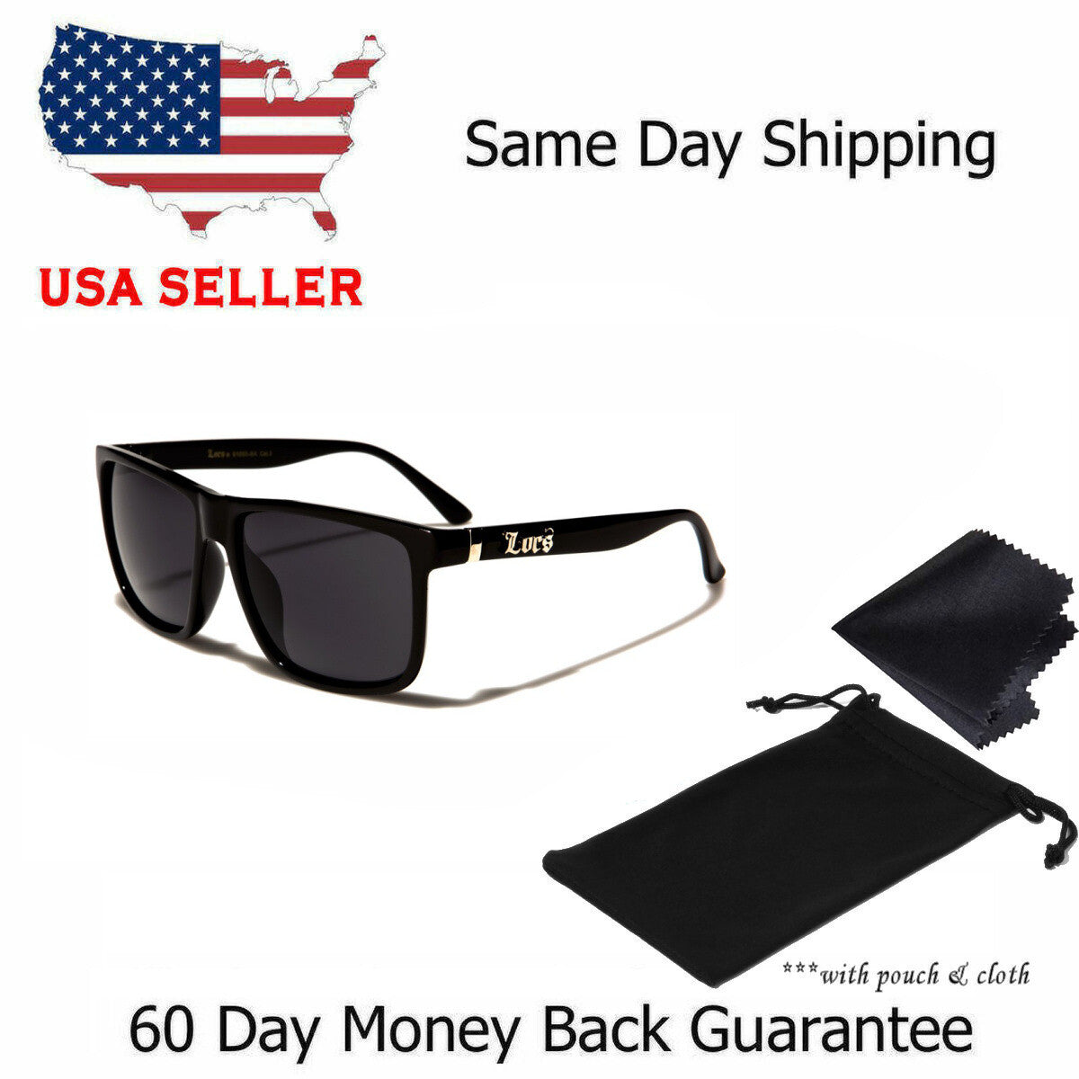 New Square Retro Sunglasses Men Classic Sun Block Unisex US Sameday Shipping