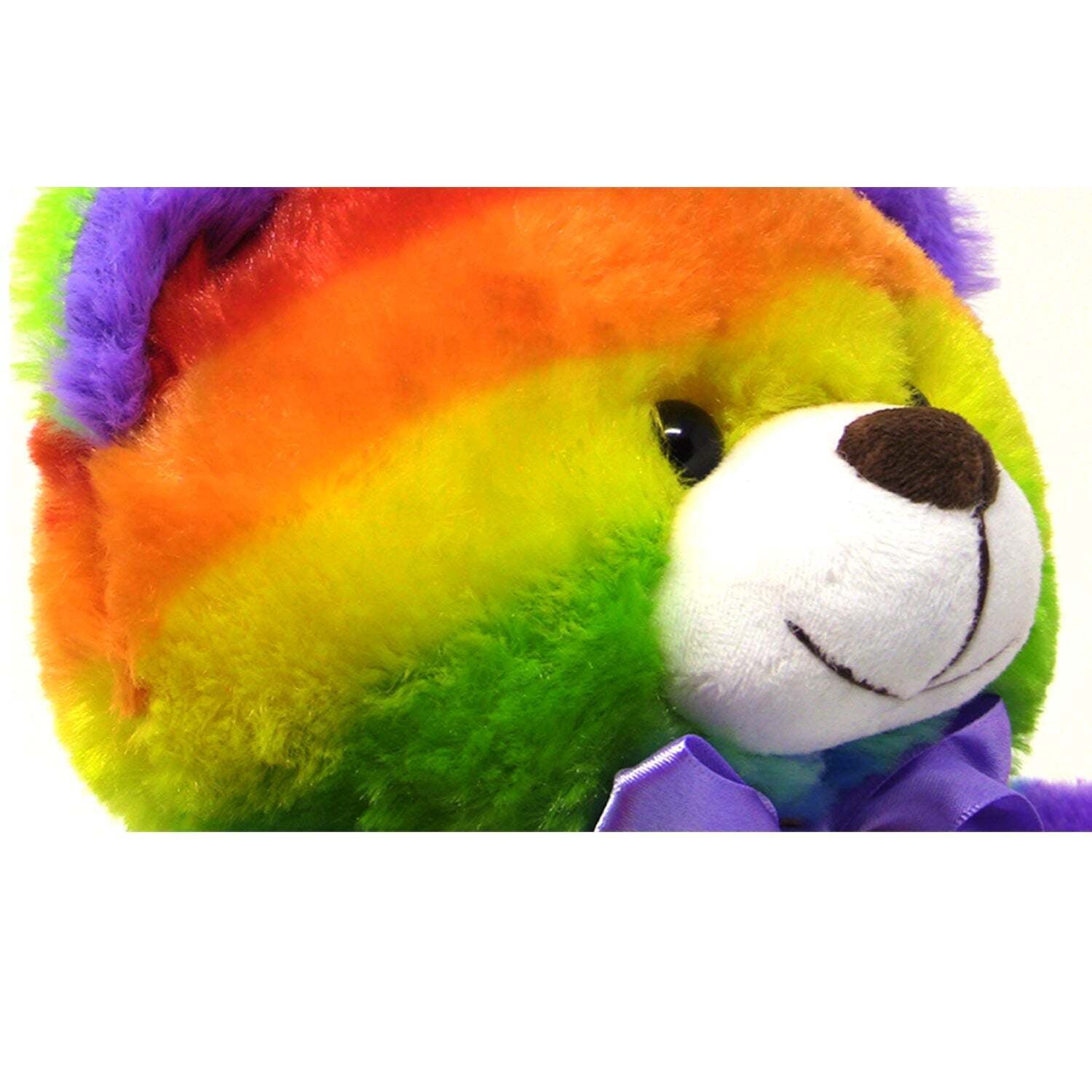 birthday bear, Rainbow Teddy Bear Plush Stuffed Animal - 12” Soft & Cuddly Gift for Kids, Birthday & Holiday Present, Machine Washable, Cute 