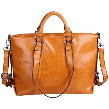 New Women Large PU Leather Tote Bag Commute Handbag Shoulder Satchel Bag Elegant