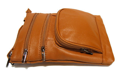 Real Leather Shoulder Bag Handbag Purse Cross Body Organizer Smart Phone Pockets