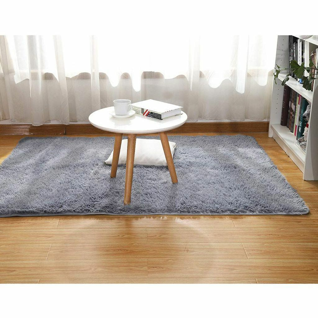 Fluffy Rugs Anti-Skid Shaggy Area Rug Dining Room Carpet Floor Mat Home Bedroom