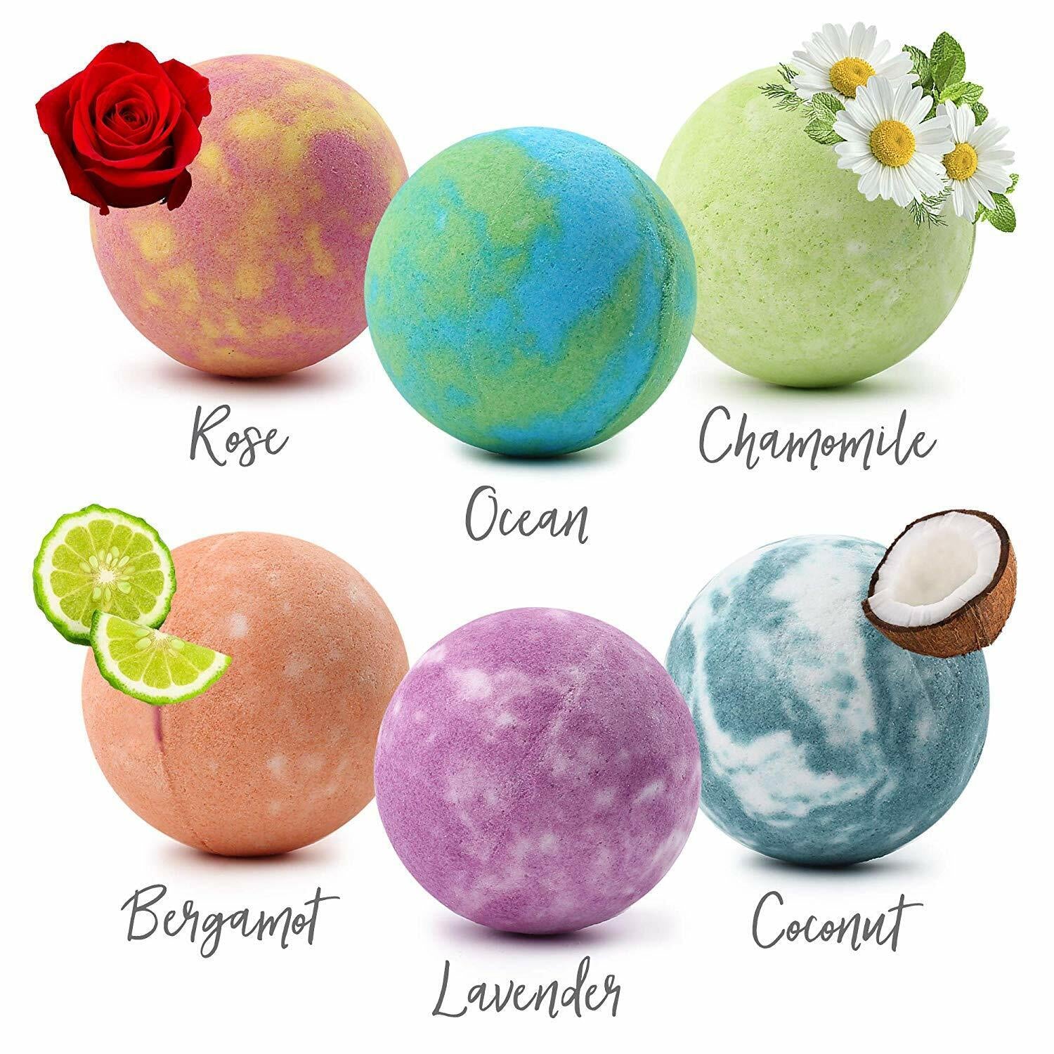 Colorful Aromatherapy Bath Bombs with Premium Essential Oils – Soothing Scents, Skin-Nourishing Spa Experience, and Relaxation for Mind & Body