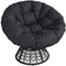360° Ergonomic Swivel Wicker Papasan Chair with Thick Tufted Cushions for Garden