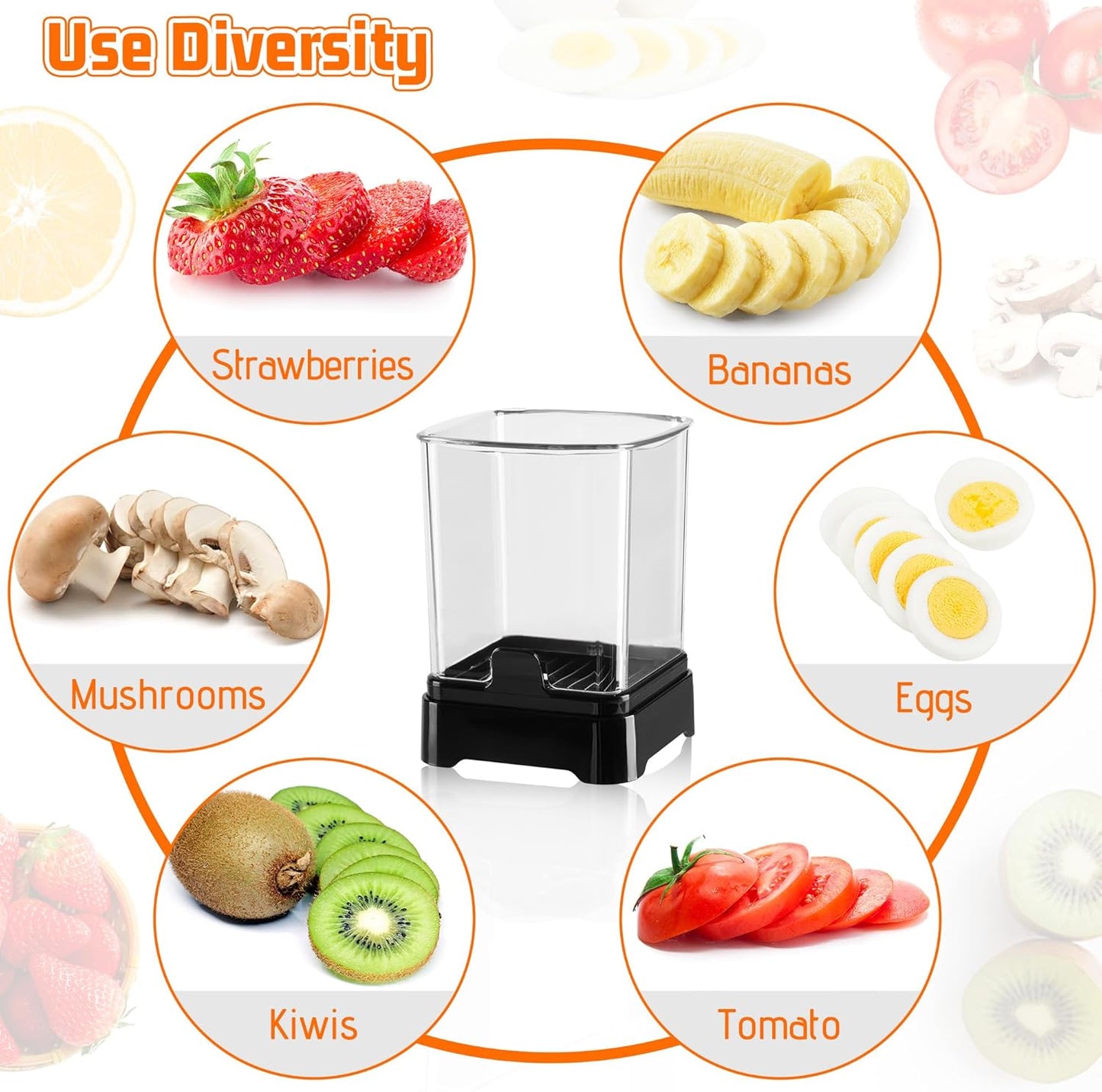 Fruit & Veggie Slicer Cup – Cutter for Banana, Egg, Grape – Portable & Safe