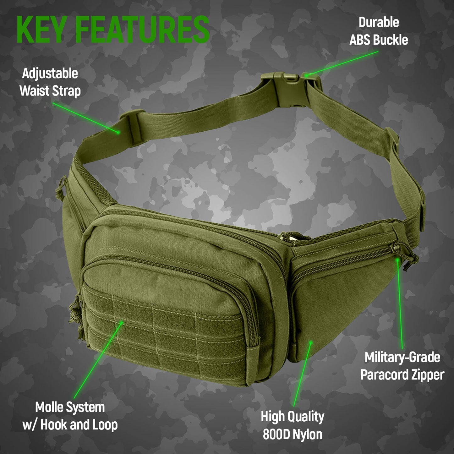 Tactical Concealed Carry Fanny Pack Holster Pouch Pistol Waist Gun Bag Belt