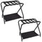 david yurman luggage rack Travel Essential Folding Luggage Rack – Sturdy, Easy Assembly, Adjustable Legs, Extra Shelf