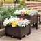 2X Elevated Rectangular Raised Garden Bed Flower Vegetable Grow Planter Care Box