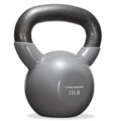 Vinyl Coated Cast Iron Kettlebell, 5 Lbs to 50 Pound Weights