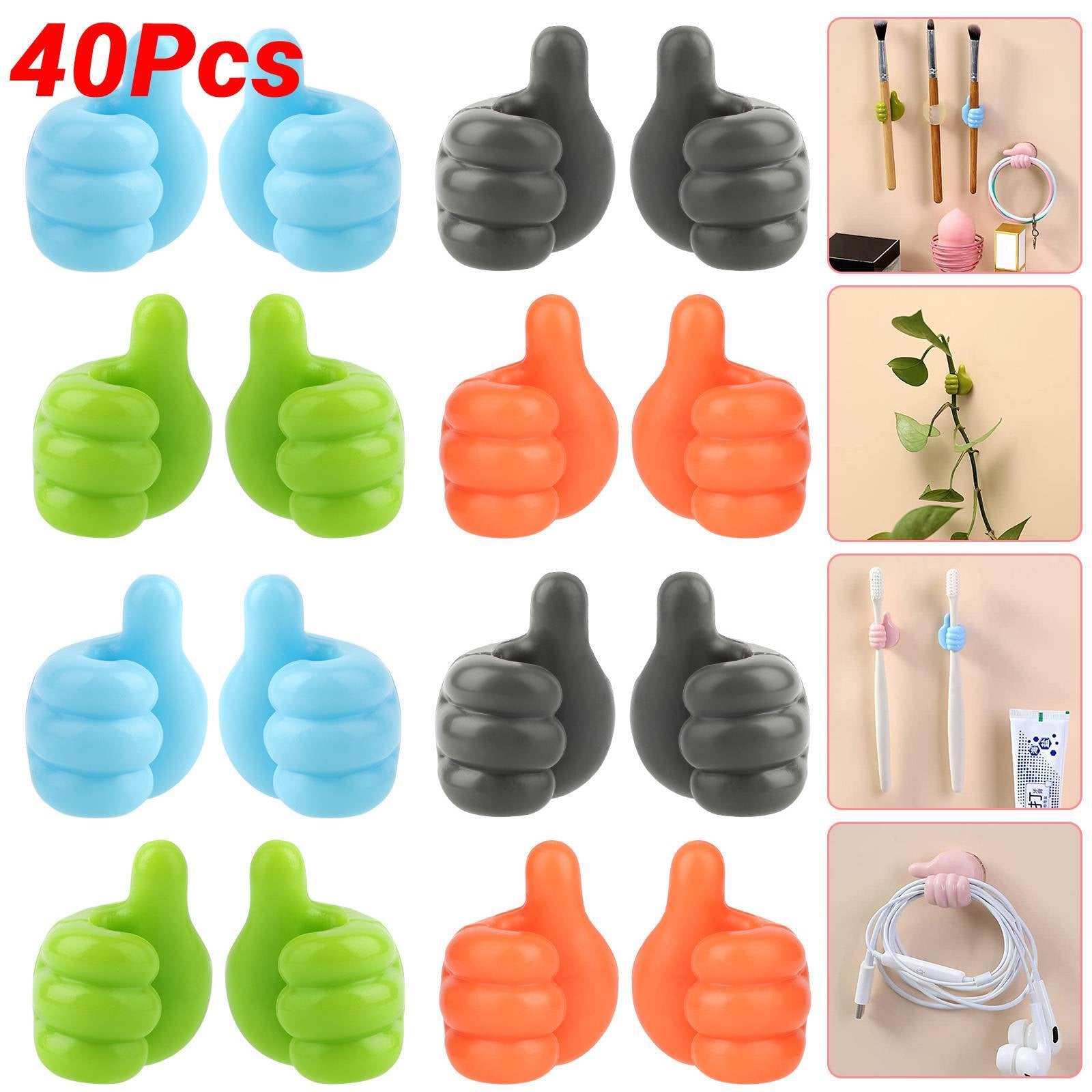 40X Thumb Shape Self Adhesive Hook Multifunctiona