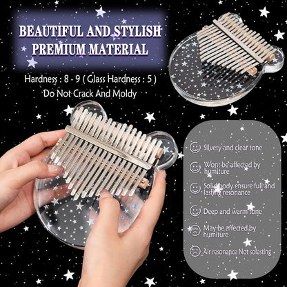17-Key Kalimba Thumb Piano – Easy-to-Play Mbira for Beginners, Adults & Kids | Relaxing Aesthetic Gift Idea