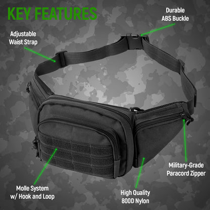 Tactical Concealed Carry Fanny Pack Holster Pouch Pistol Waist Gun Bag Belt