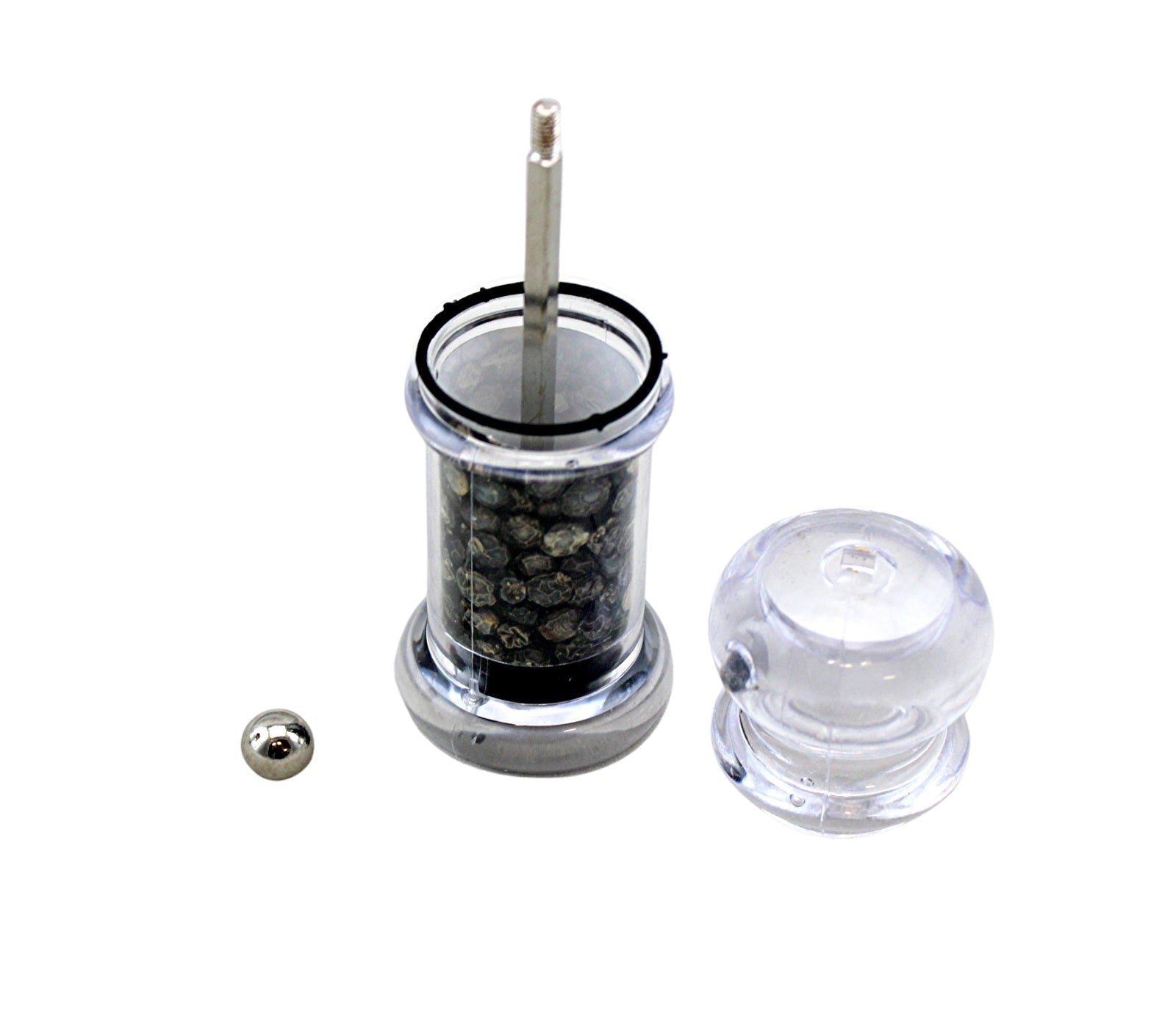 Salt Shaker & Pepper Mill Set Promotional Priced Acrylic Clear Plastic