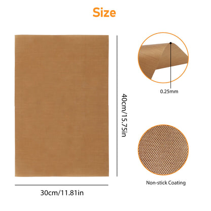 5Pcs BBQ Copper Grill Mats Non-Stick Easy to Cut Oven Sheet Liner Cooking Baking