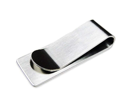 Stainless Steel Money Clip – Sleek Minimalist Cash Holder for Front Pocket, Secure Grip, Durable & Compact Wallet Alternative for Men, Travel & Gifts