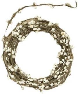 Anthropologie Bow Garland Ivory-Pip Berry String Garland 18 Ft Bendable Rustic Primitive Decor