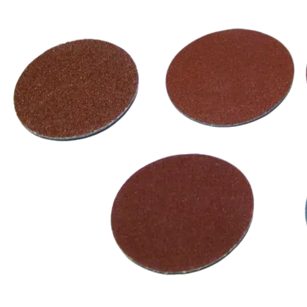 Twist-Lock Sanding Discs 5PC Set 2" Abrasive Discs in 40-180 Grit 20K RPM Heavy Duty Aluminum Oxide for Paint Removal & Hard-to-Reach Areas 3/8" Shank