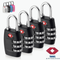 TSA Approved Luggage Lock – 3-Digit Combination Padlock, Durable Zinc Alloy, Resettable, Perfect for Suitcases, Gym Lockers, Travel & Security Needs