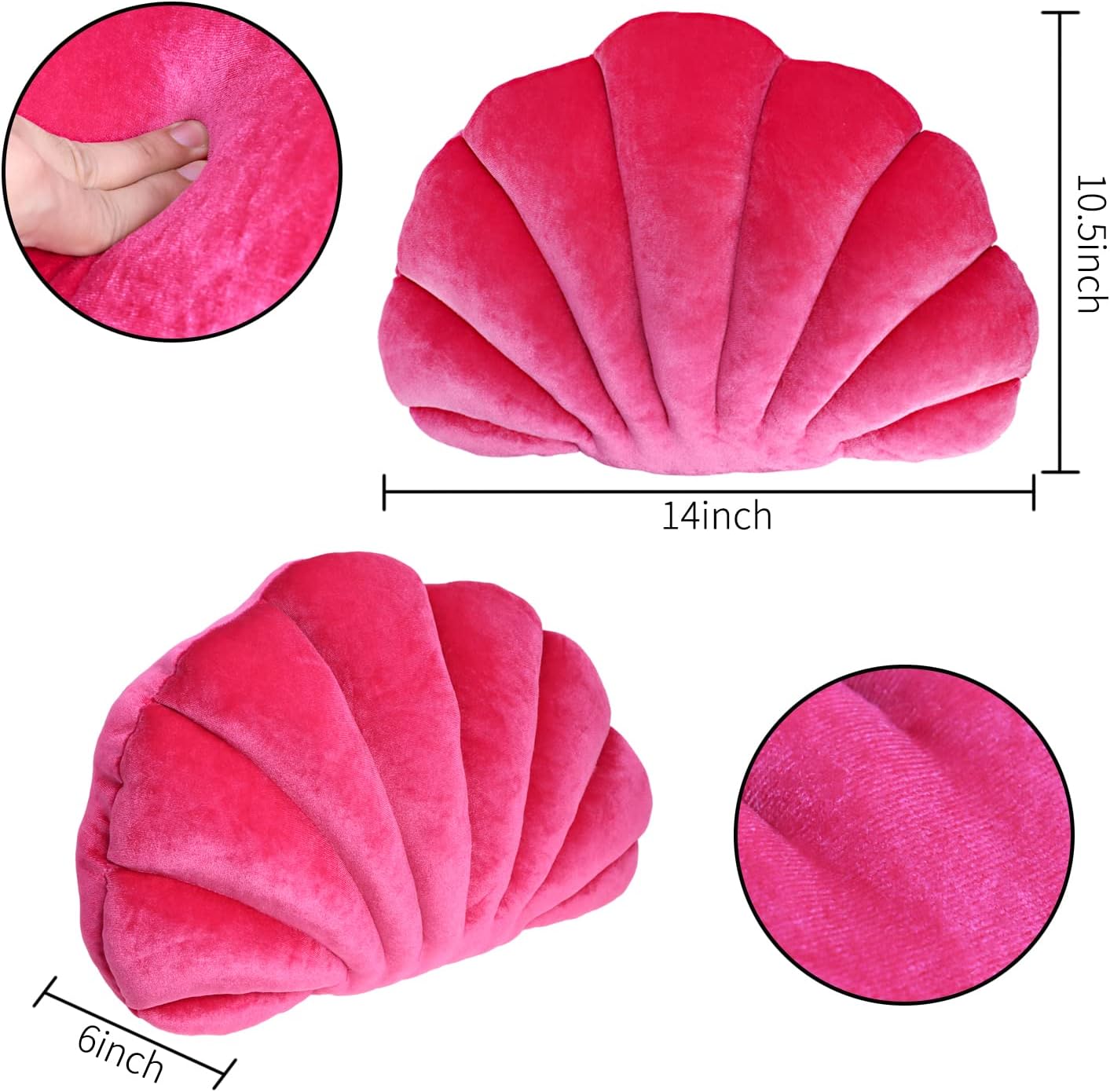 Kitsch Satin Pillow Case Pink Sea Princess Seashell Decorative Pillow Soft Summer Sea Shell Shaped