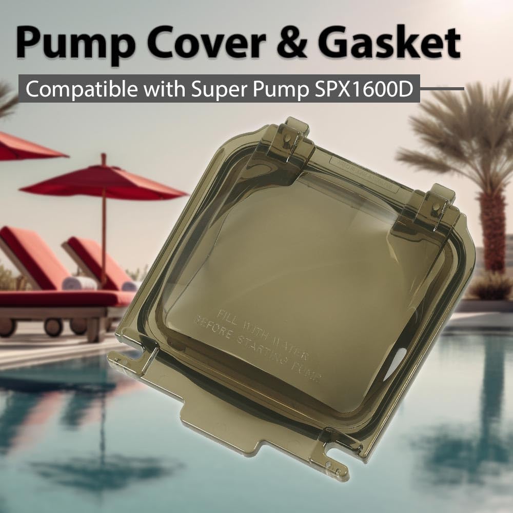 Strainer Cover with O-Ring Gasket Kit For Super Pump SPX1600D New Pool Pump Replacement Lid Strainer Cover + Gasket