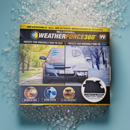 All Weather Force 360 Waterproof Windshield Guard - Protect Your Car from Snow, Ice & Rain, Durable & Easy to Use, Fits Most Vehicles, Perfect Gift!